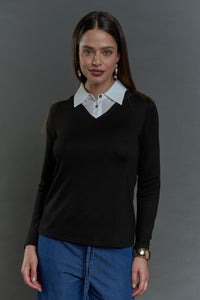 Polera Layering Negro