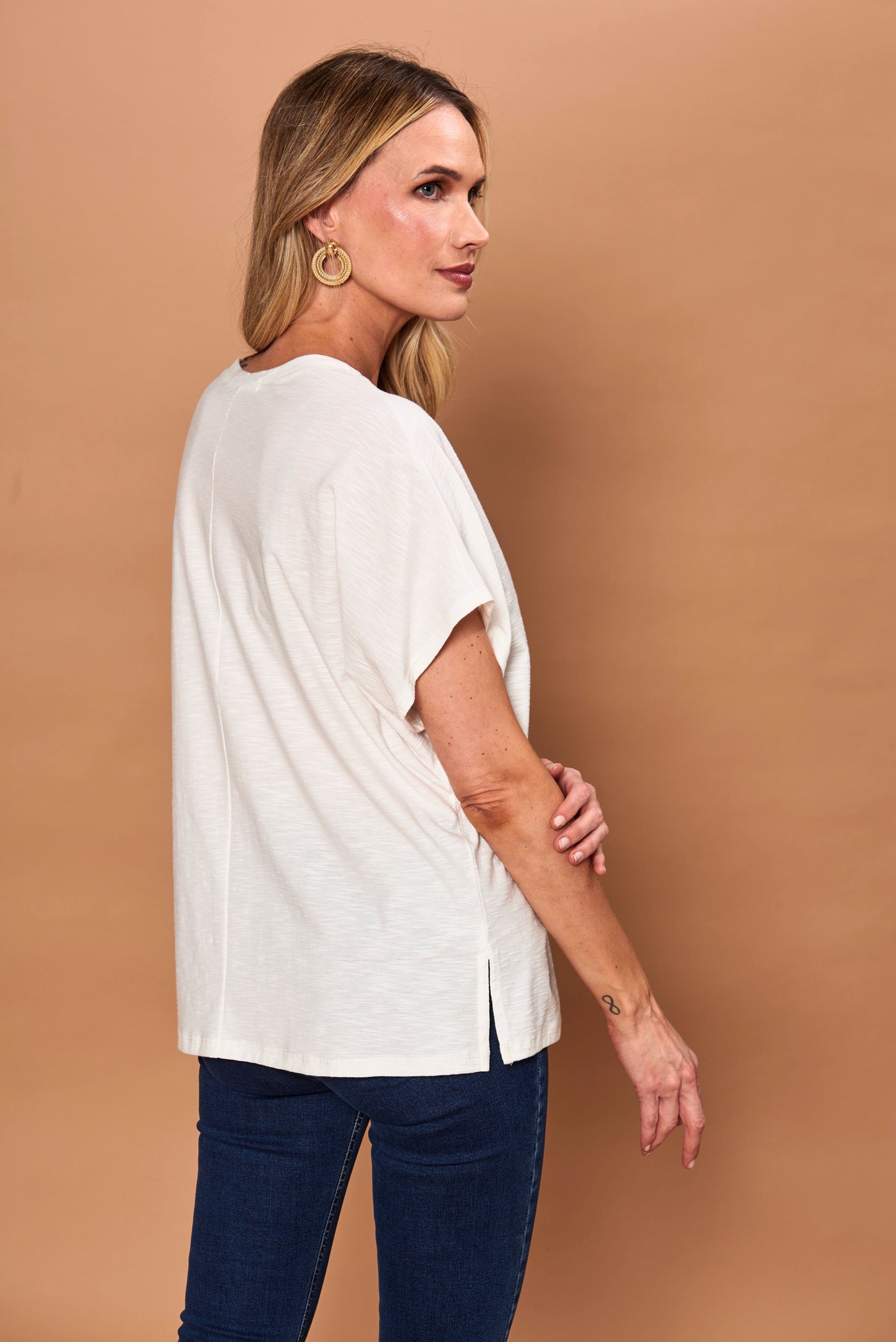 Polera Olivina blanco