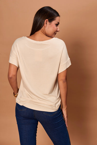 Polera Camille beige