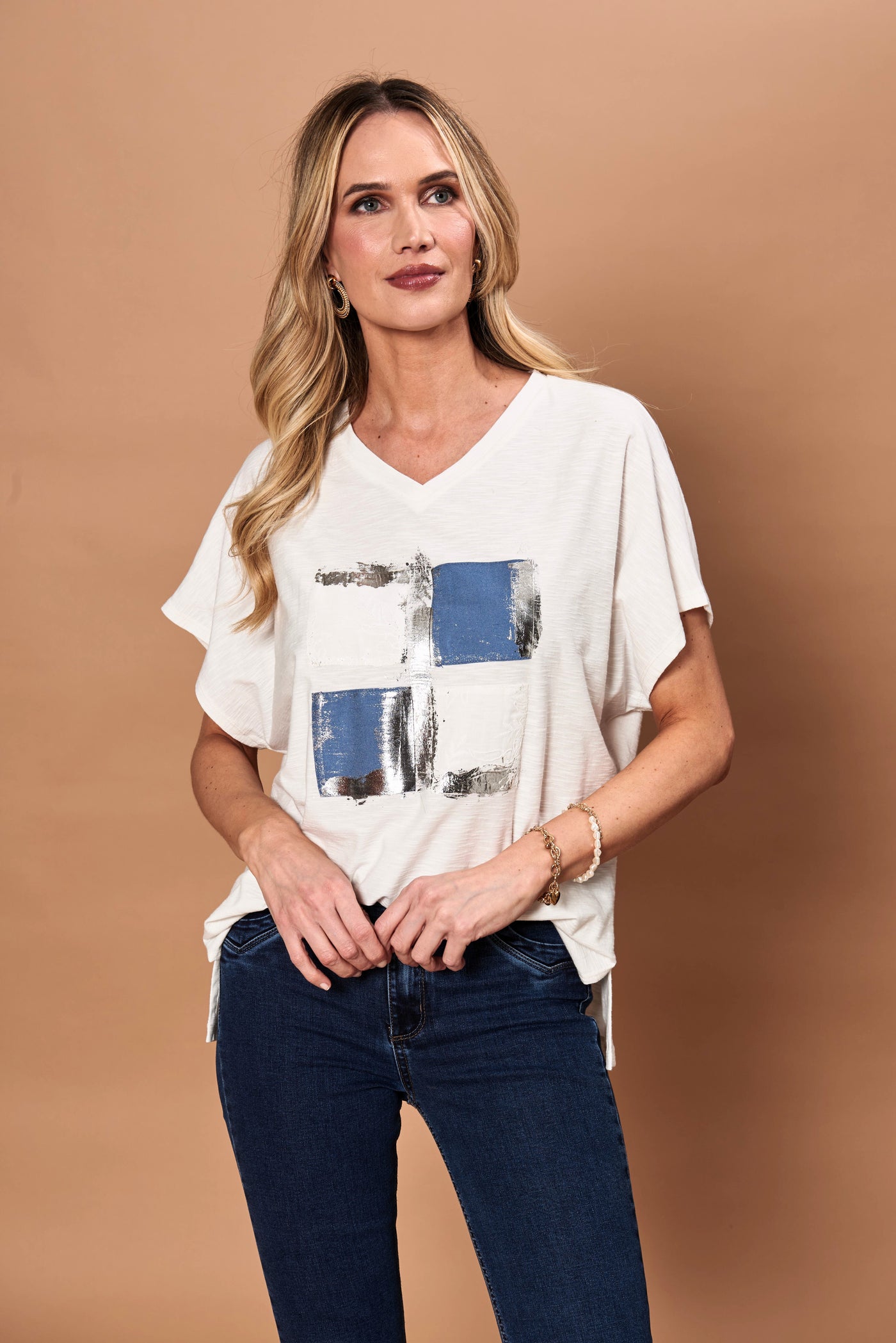 Polera Olivina blanco