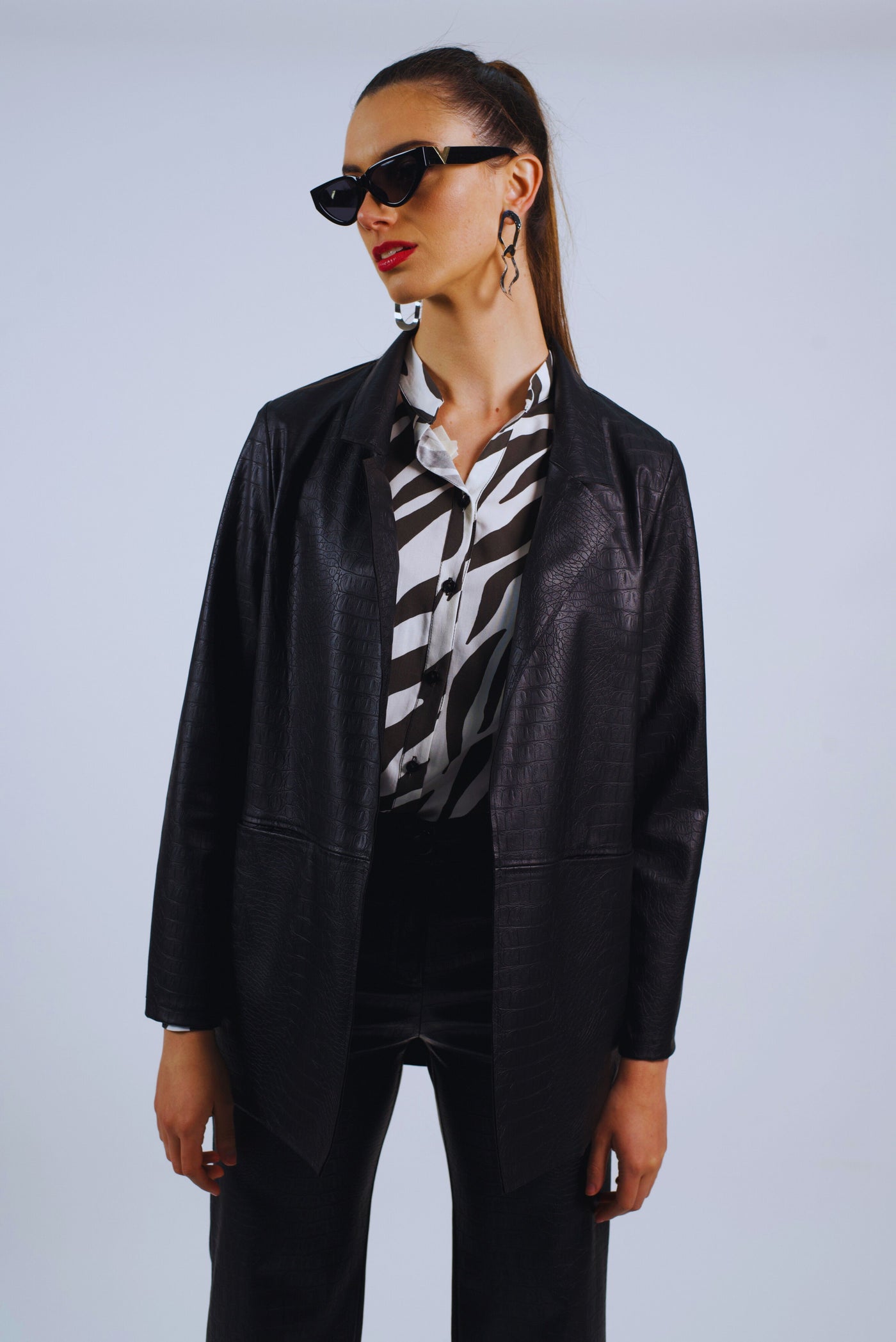 Blazer Midya negro