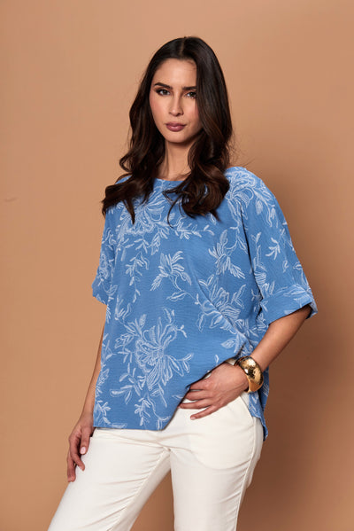 Polera Iris celeste