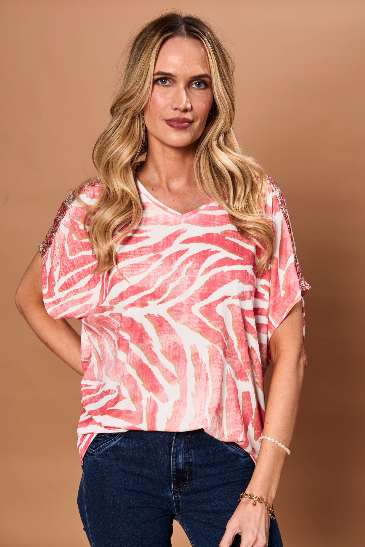Polera Amal coral